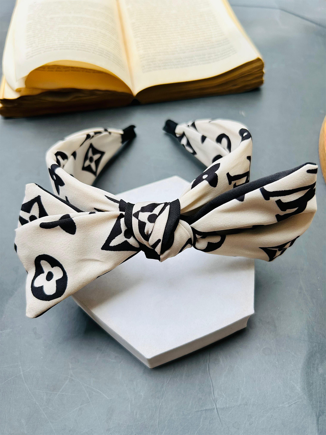 Radhya Accessories Women Monochrome Muse Knot Hairband