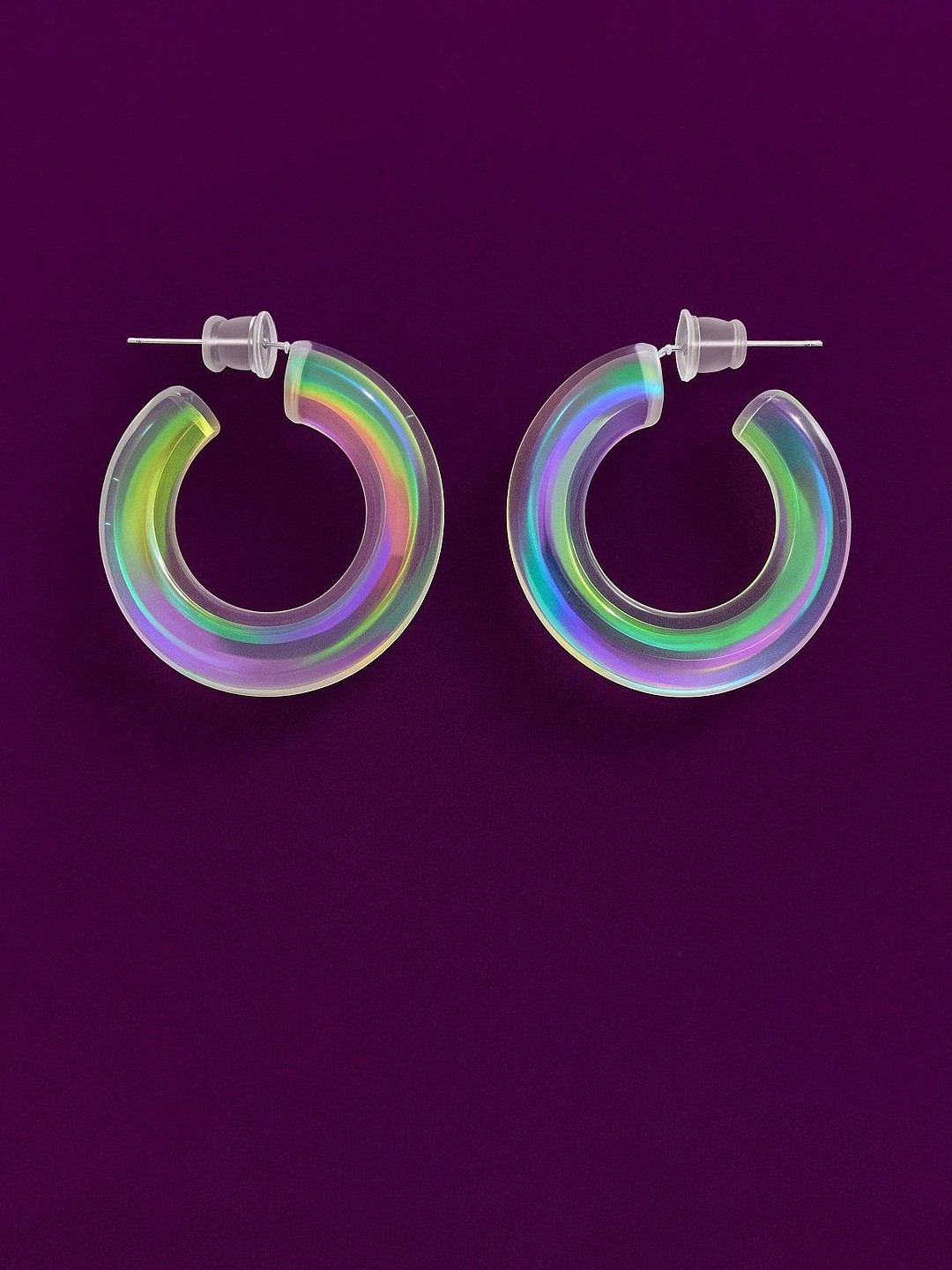 SHAHVEER CREATION Circular Shaped Half Hoop Earrings