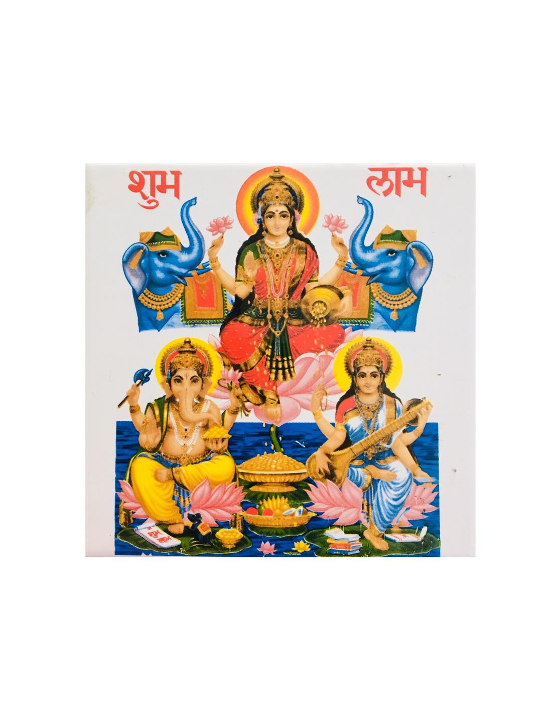 SHOP BY ROOM Wall Hanging Ceramic Ethnic Motifs Glossy Pooja Room Spiritual Wall Decor