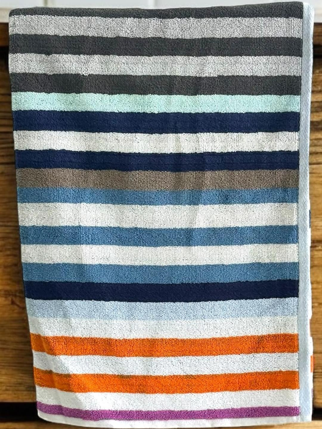 Wee Hours Striped Cotton 500 GSM Bath Towel