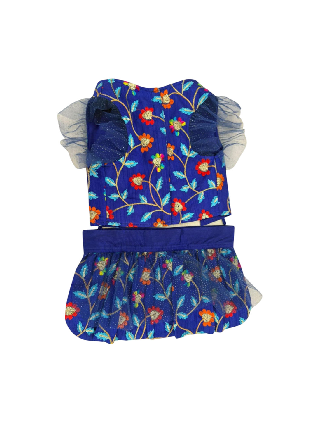 Lulala Female Dogs & Cats Embroidered Lehenga Choli