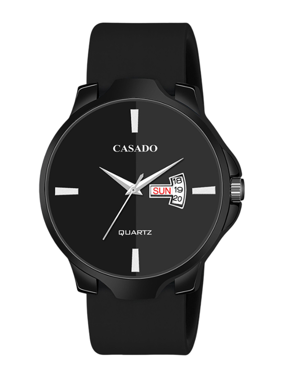 CASADO Men Solid Dial Analogue Watch CSD-641-BLACK-BLACK-DD