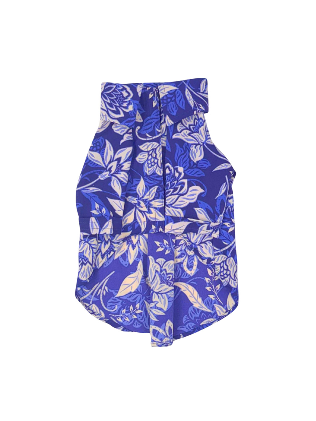 Lulala Floral Printed Shirt Collar Neck Dog Shirt