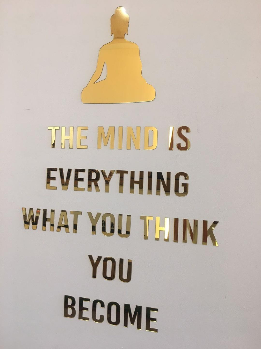 RIKOR Buddha Quotes Acrylic Self Adhesive Letters Wall Decor