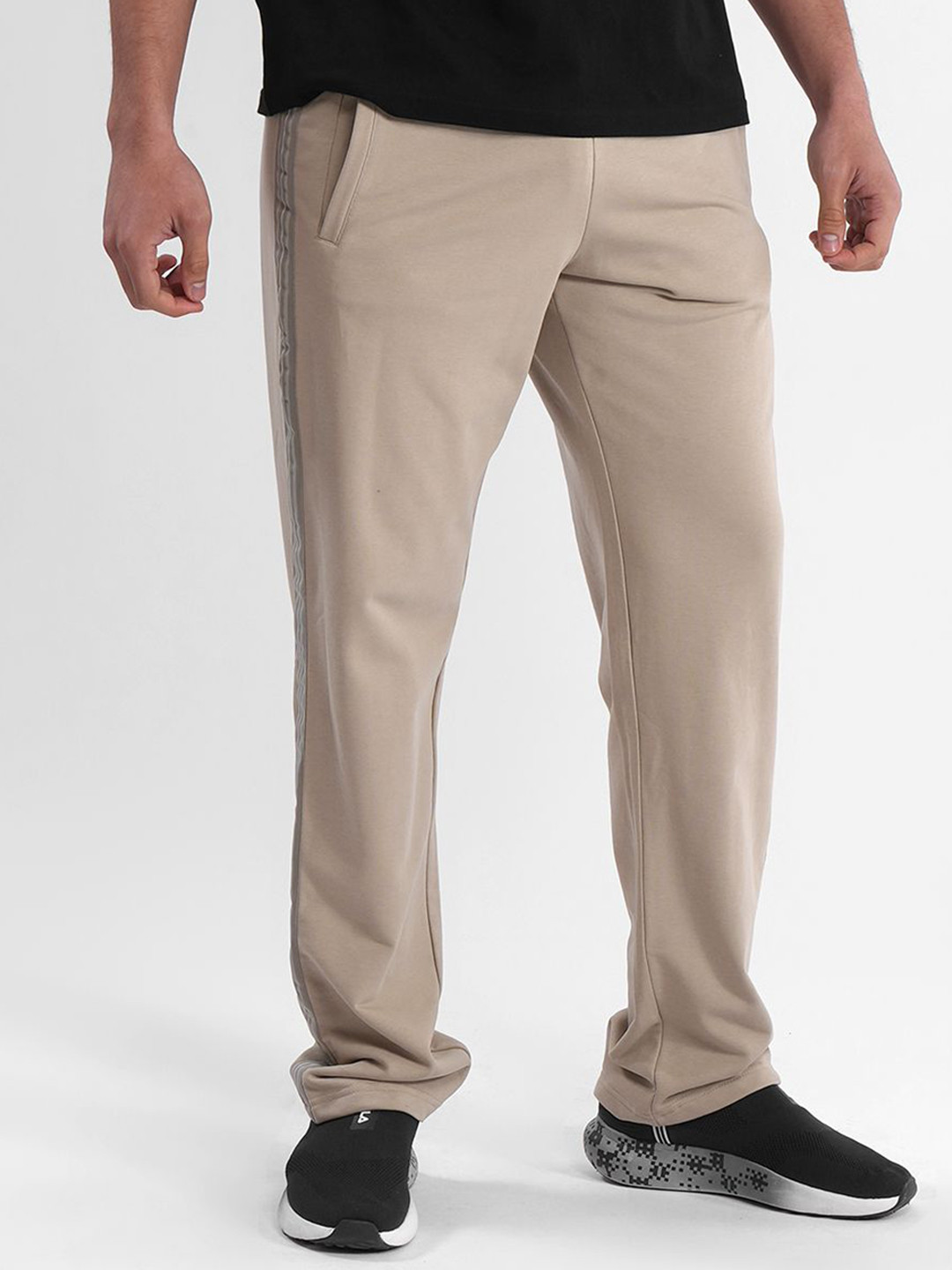 FILA MARCOS Men Cotton Relaxed-Fit Track Pants