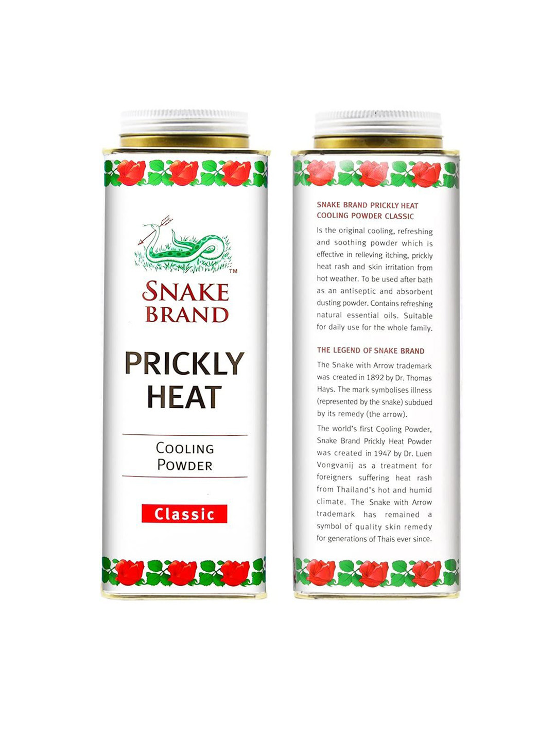 SNAKE BRAND Prickly Heat Original Classic Cooling Powder - 280 g