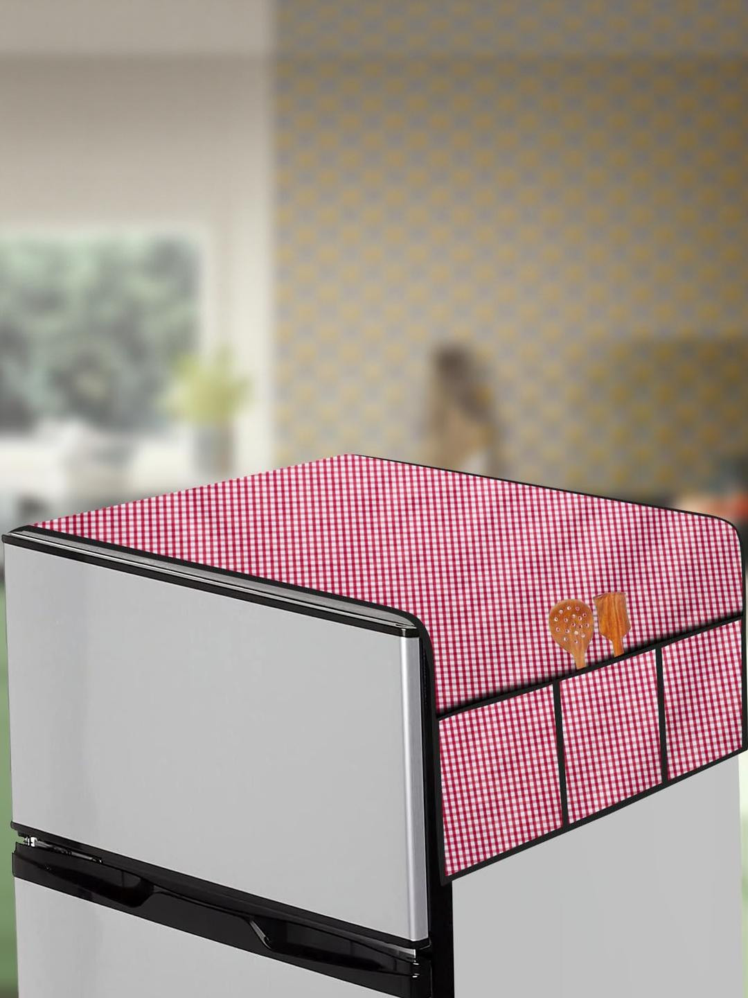 The Furnishing Tree Pink PVCFridge Top Cover