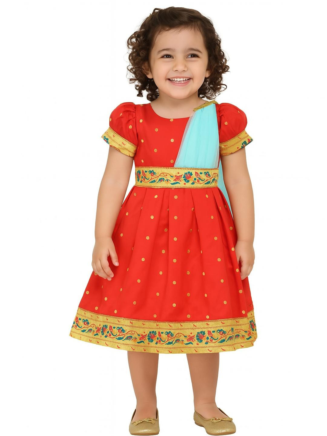 My Lil Princess Red Silk  Dresses