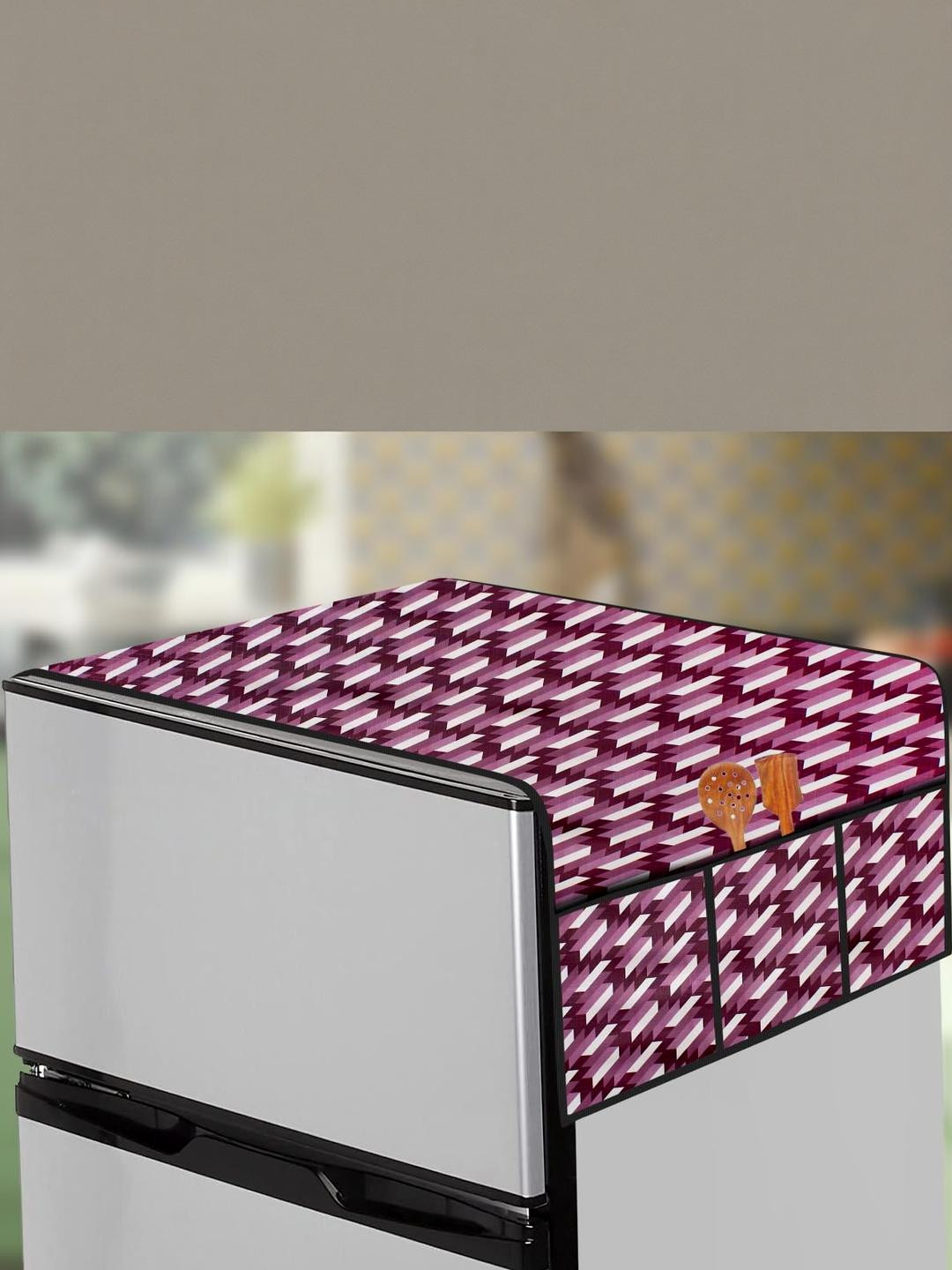 The Furnishing Tree Purple PVC Fridge Top Cover