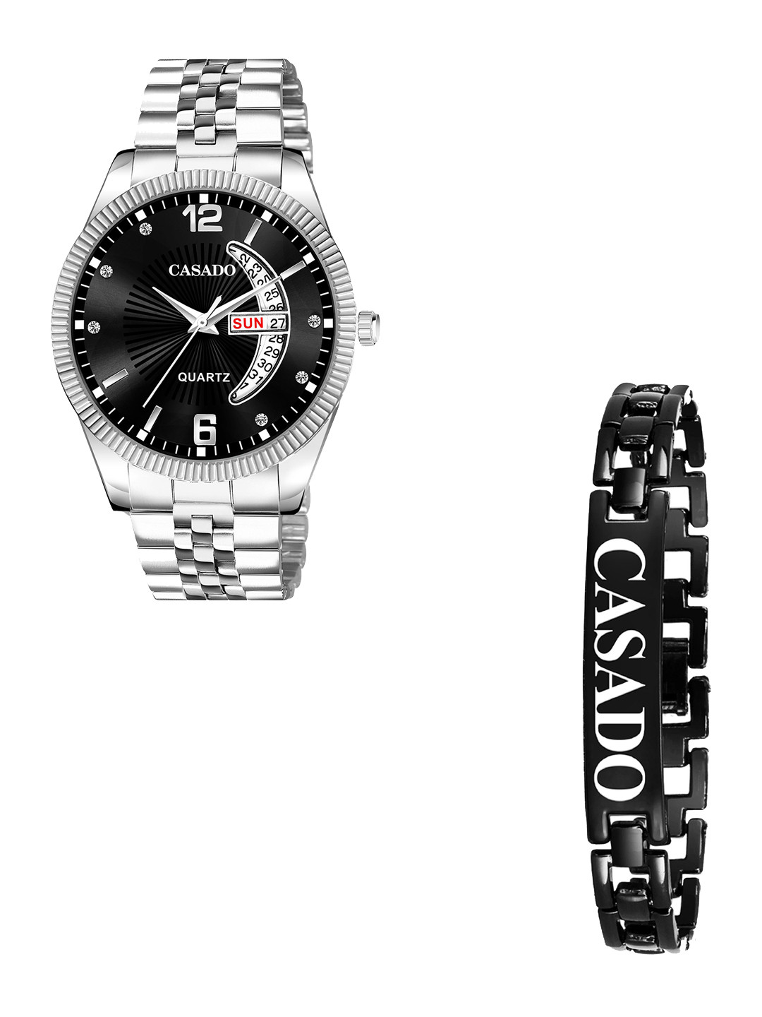 CASADO Men Analogue Watch & Bracelet Gift Set