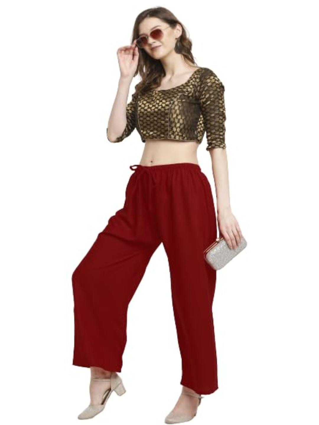 Aura Glam Women Rayon Palazzos
