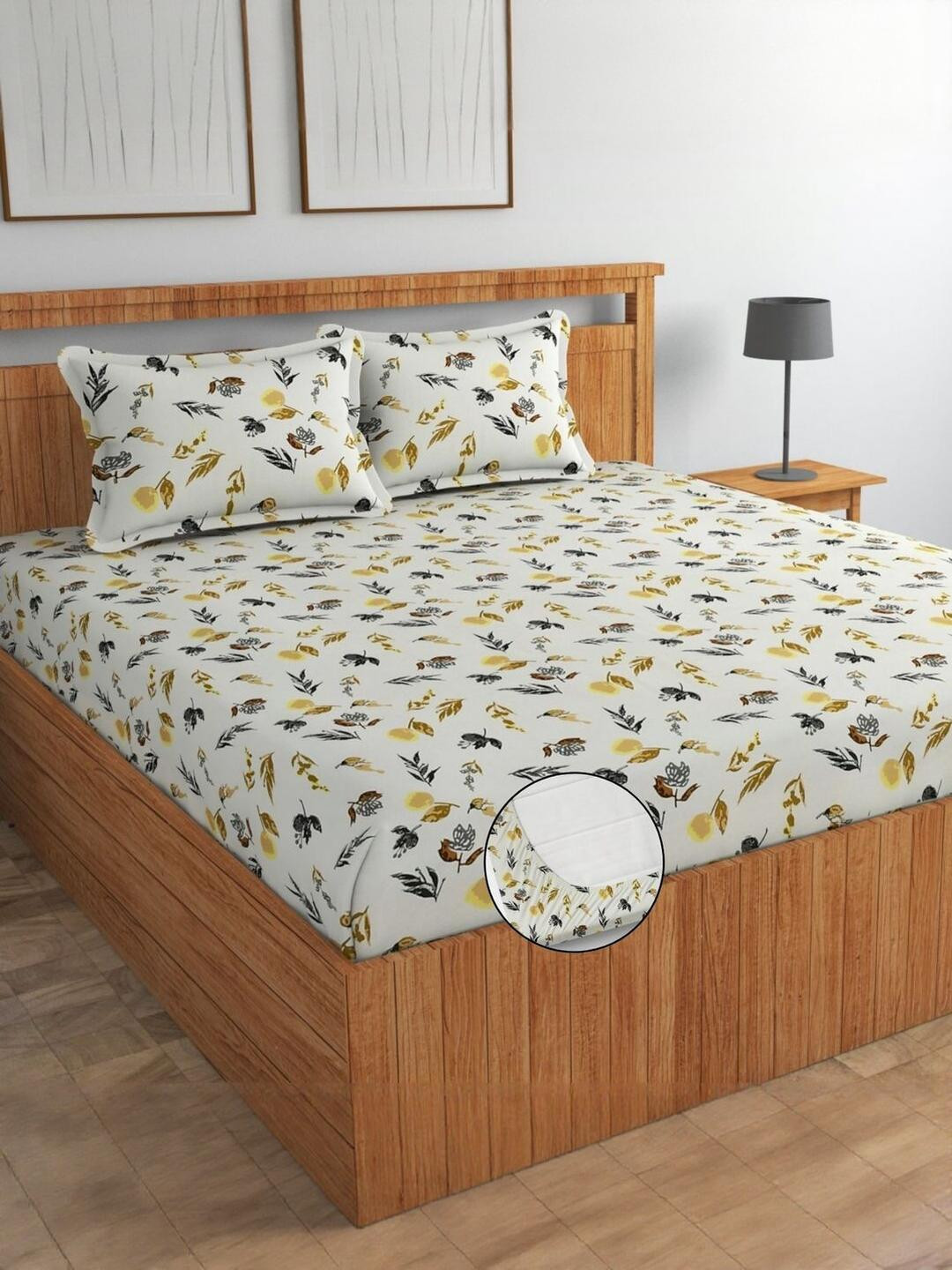 SHOMES Floral Superfine King Bedsheets