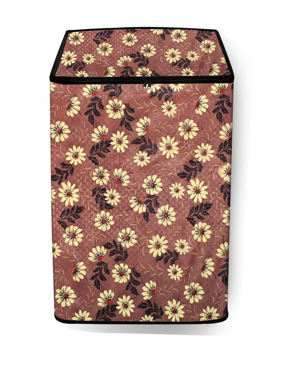 The Furnishing Tree Washing Machine Cover Sprig Pattern Brick Compatible for Whirlpool 7 Kg Fully-A