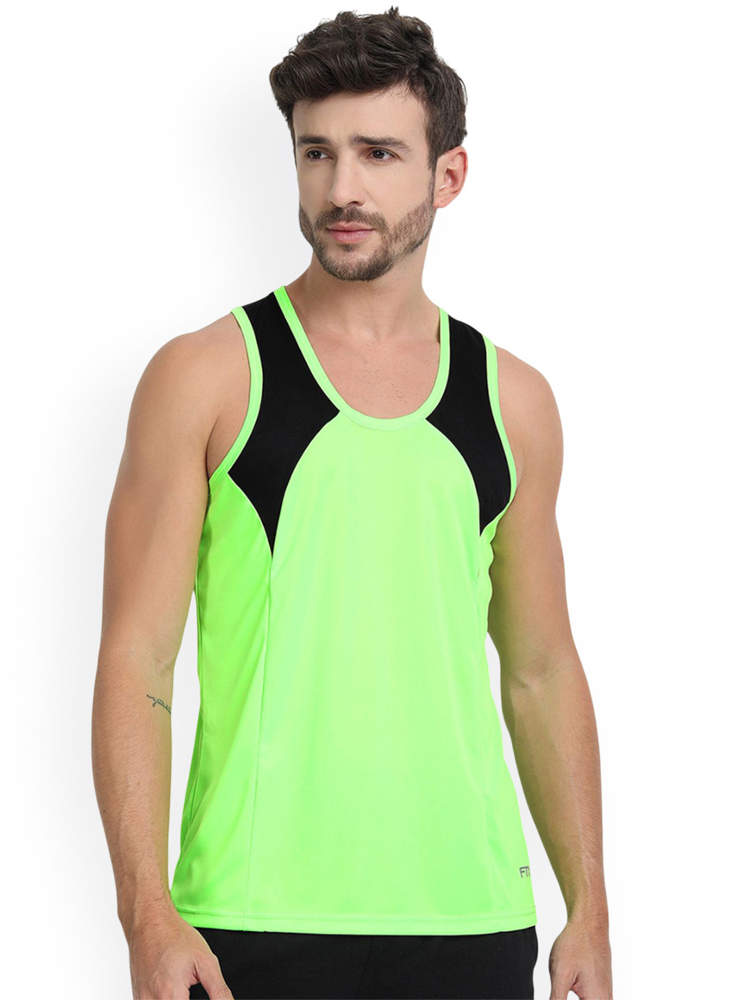 FTX Colourblocked Round Neck Gym Vest 727_1_S
