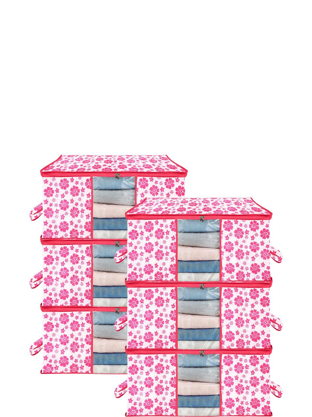 AMAK INC Pink Fabric Wardrobe Organisers