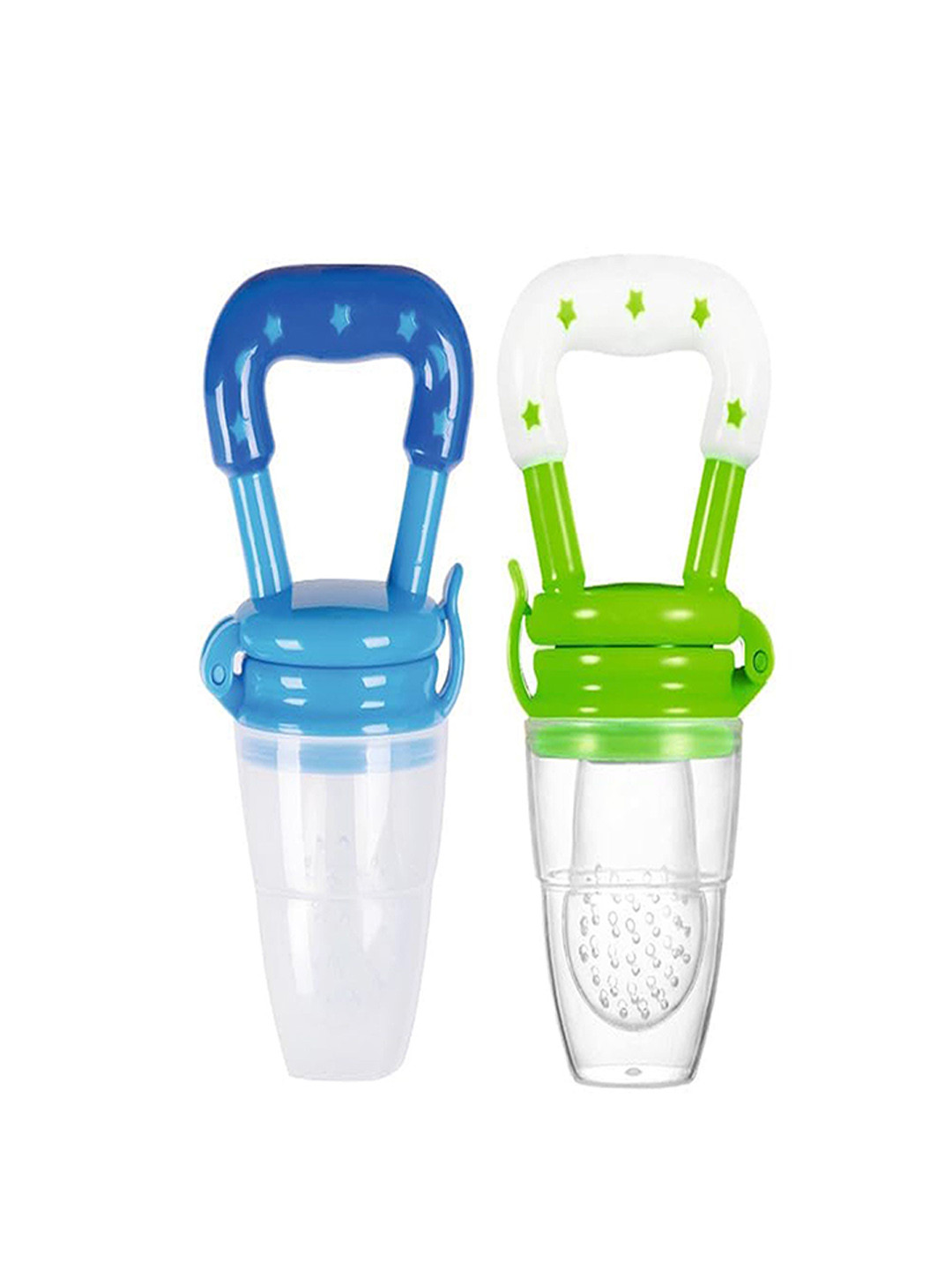 Kritiu Kids Set Of 2 Fruit & Food Nibbler Feeder - Yellow & Green
