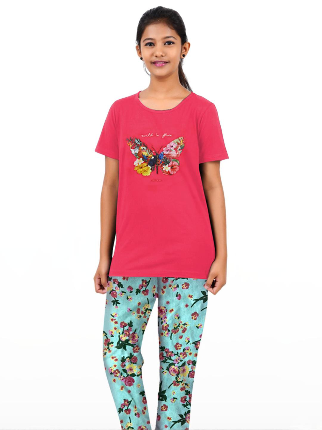 ACTLIVE Girls Rose Cotton Blend Clothing Set