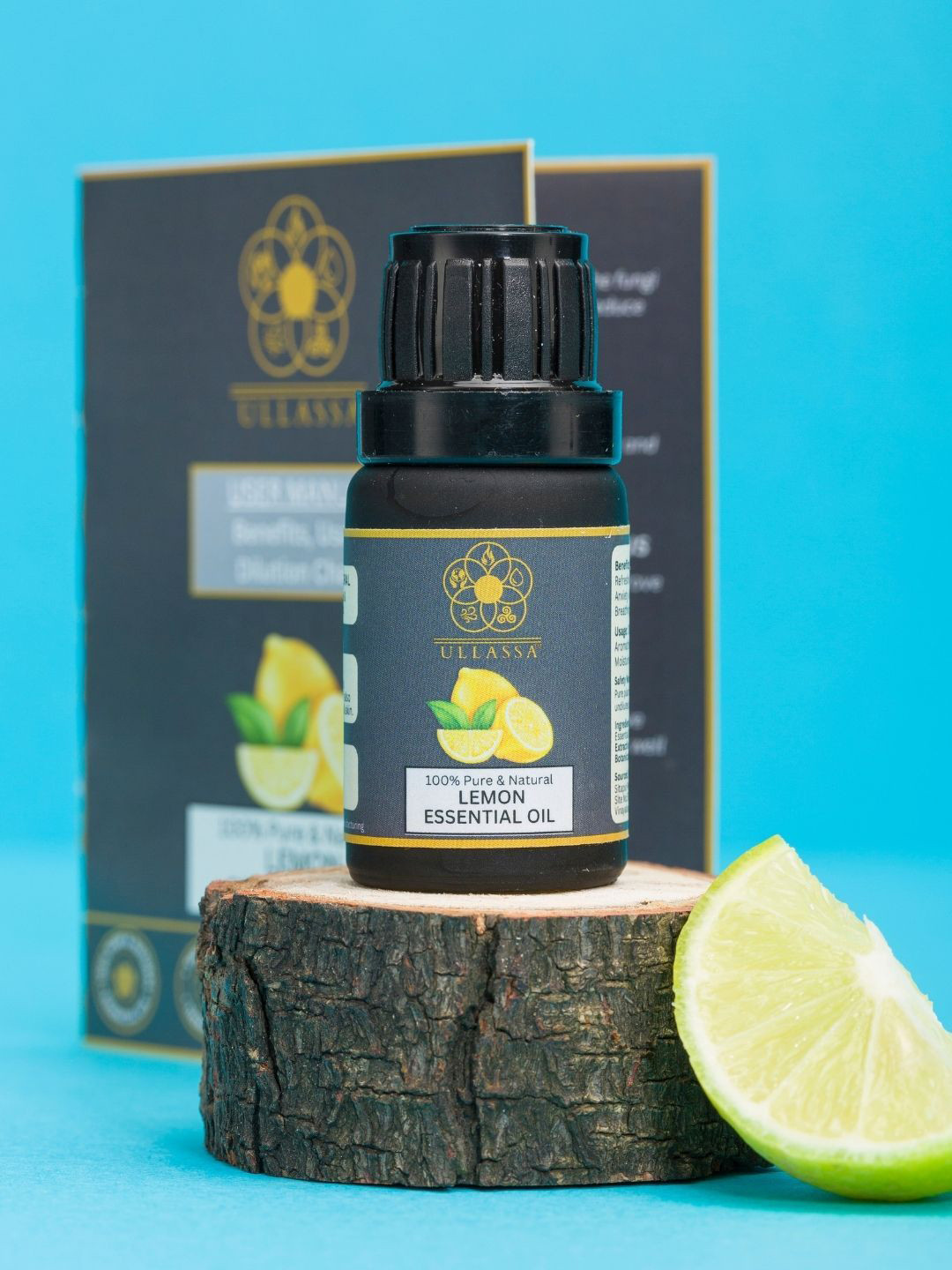 ULLASSA Lemon Essential Oil For Skin Brightening, Acne & Hair Dandruff - 10 ml