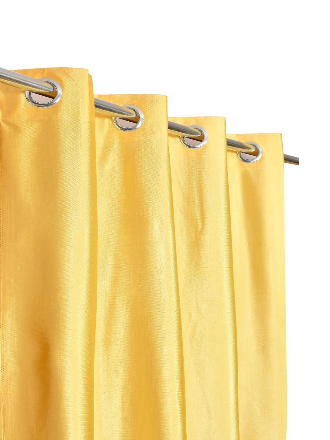 AADI TRADERS Yellow Polyester Door Curtain