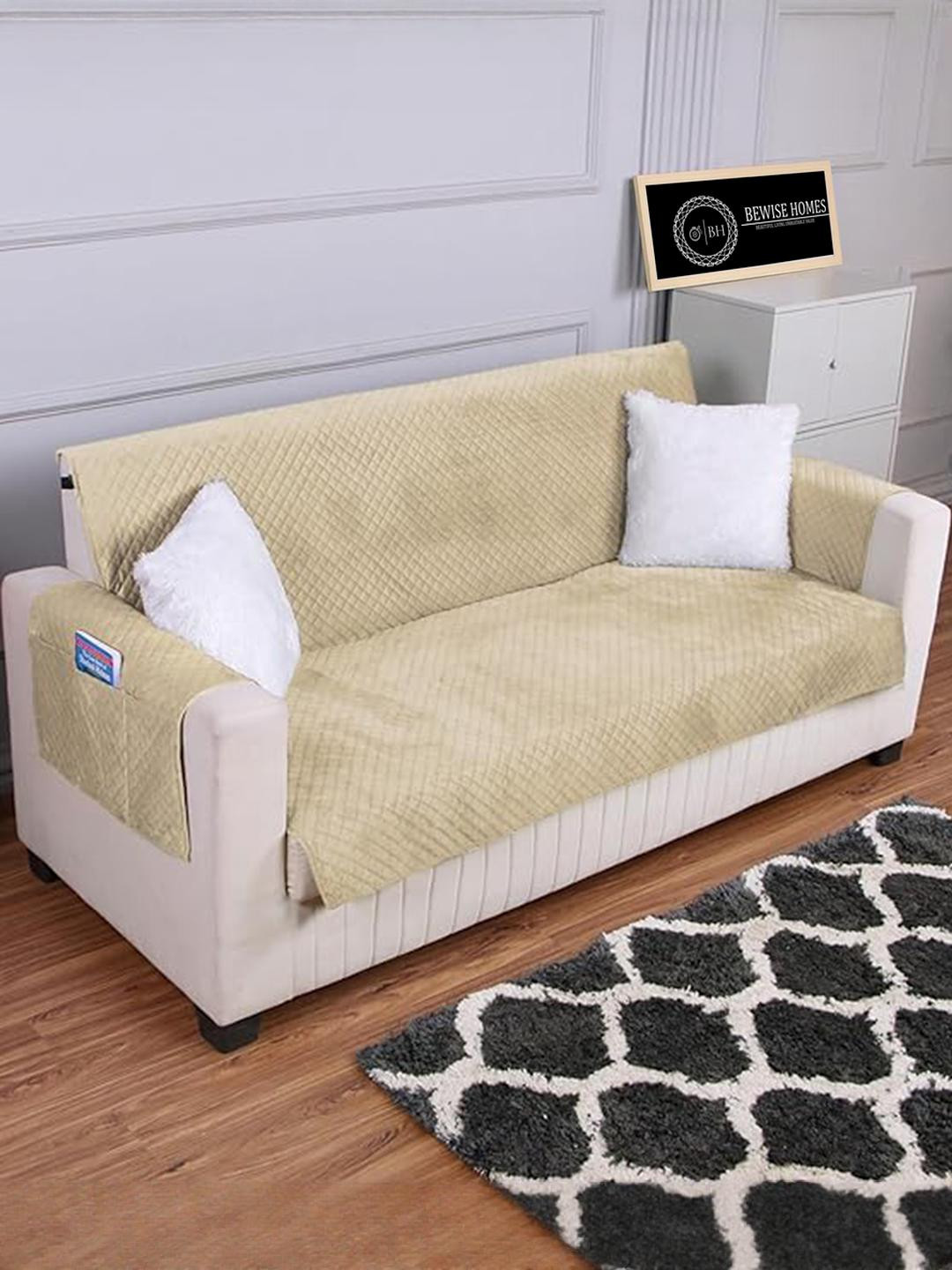 BEWISE HOMES Textured Sofa Cover with Arms