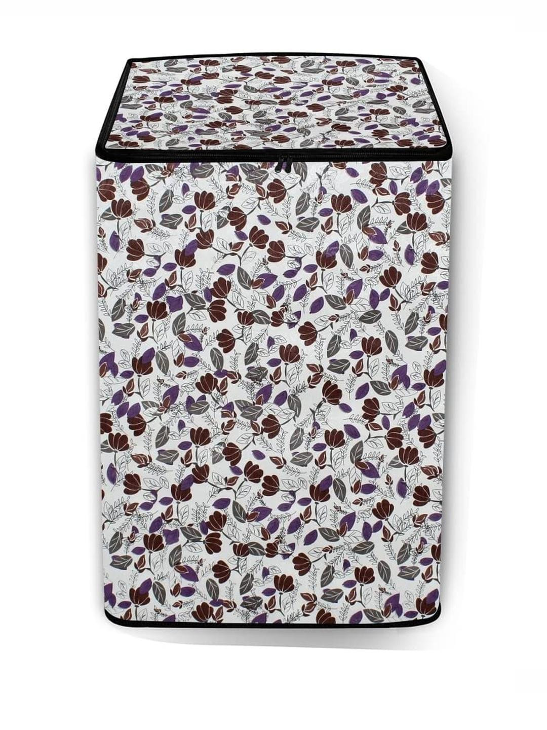 The Furnishing Tree Washing Machine Cover Coral Pattern Beige Compatible for Whirlpool 7 Kg Fully-A