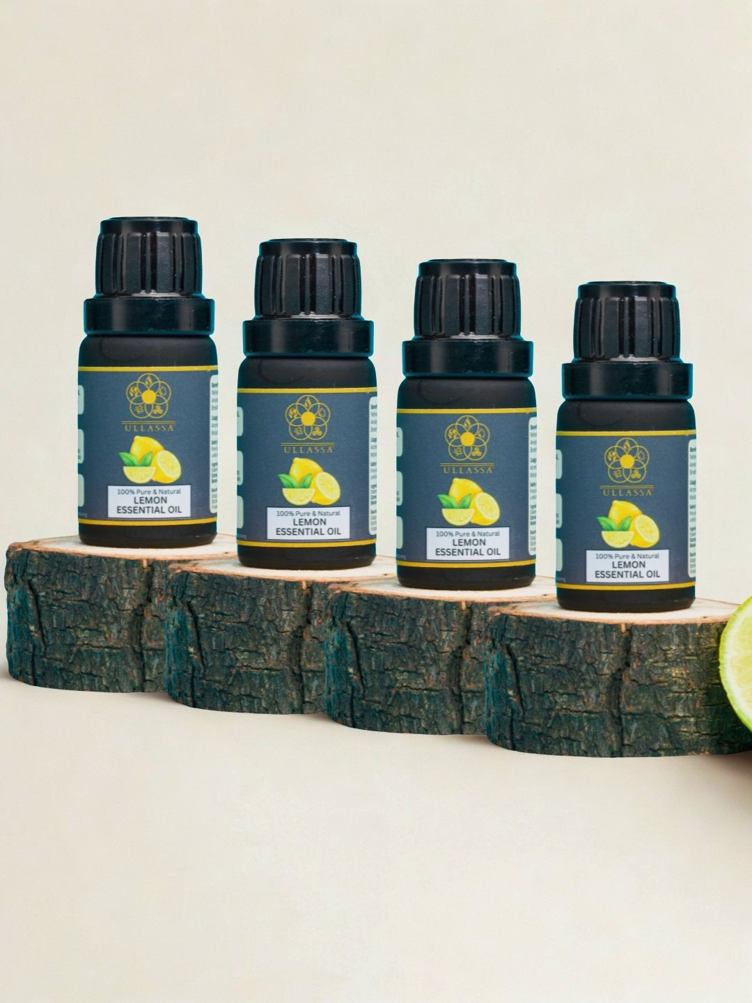 ULLASSA Set Of 4 Lemon Essential Oil For Skin Brightening Acne & Hair Dandruff-10 ml Each