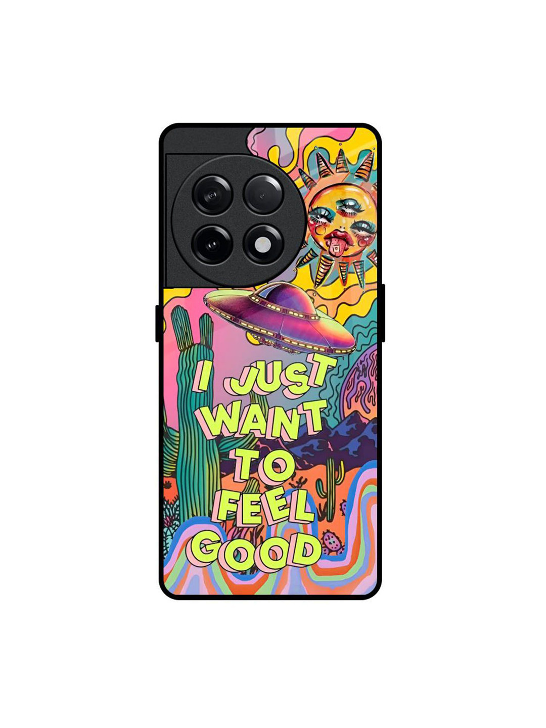 QRIOH Space Trip Quirky Printed OnePlus 11R 5G Silicone Mobile Back Case