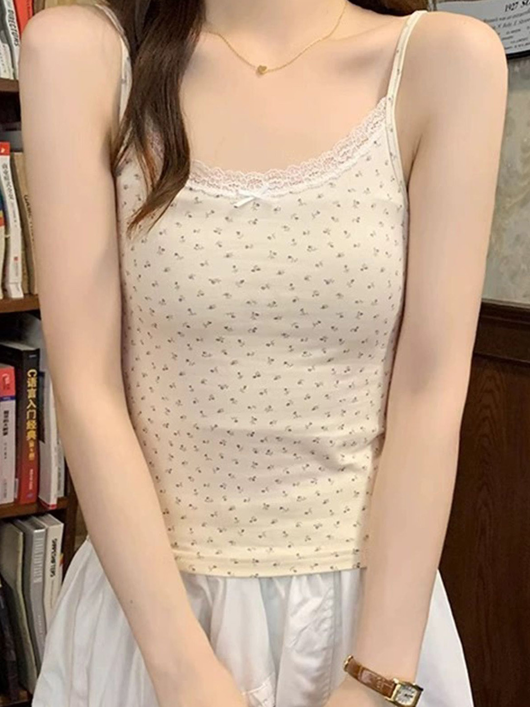 LULU & SKY Women Floral Scoop Neck Camisole Top