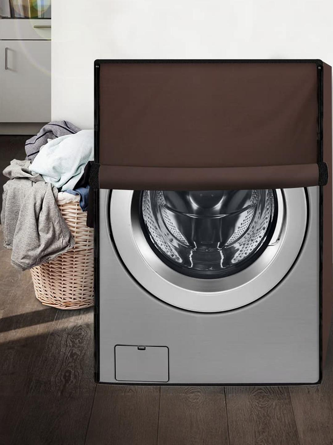 The Furnishing Tree Washing Machine Cover Coffee Compatible for LG 5.5 Kg Front Loading F10B5MD2