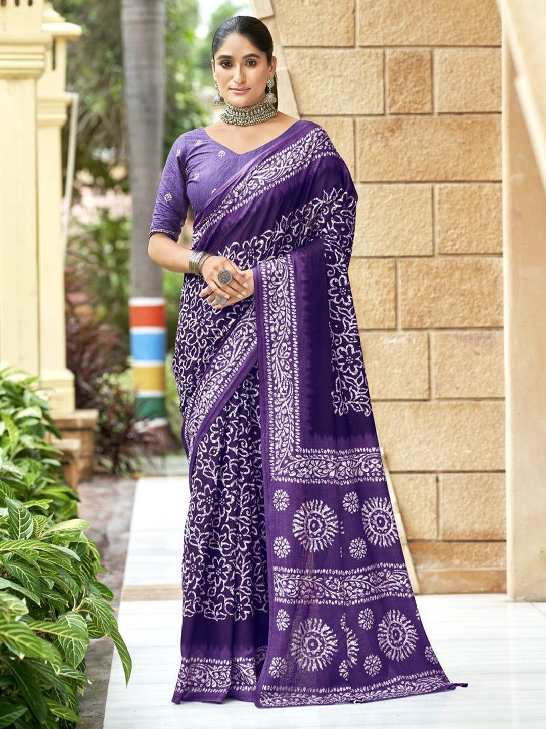 all about you Batik Printed Saree