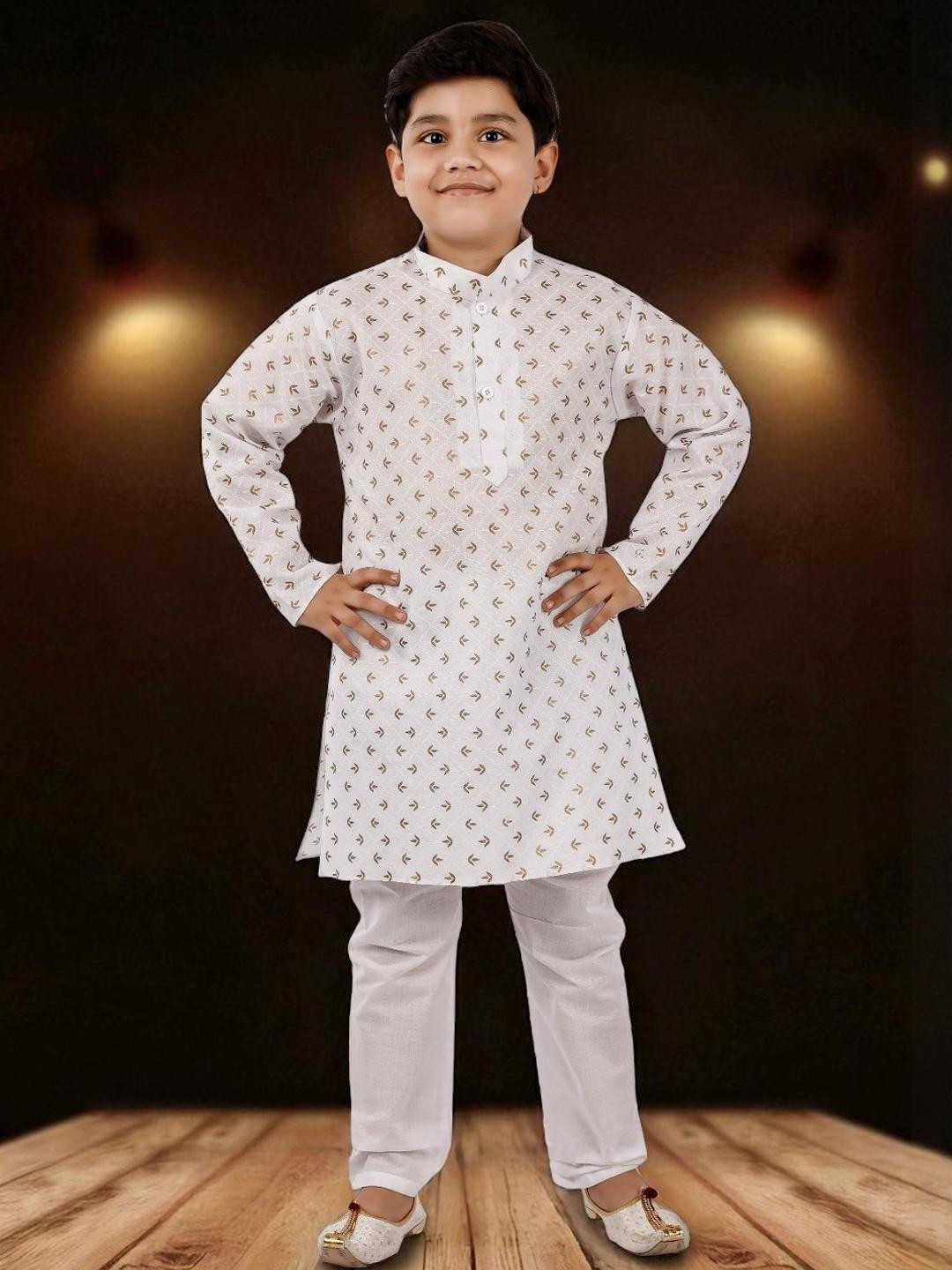 Smuktar garments  Boys Printed Kurta and Pyjama Set