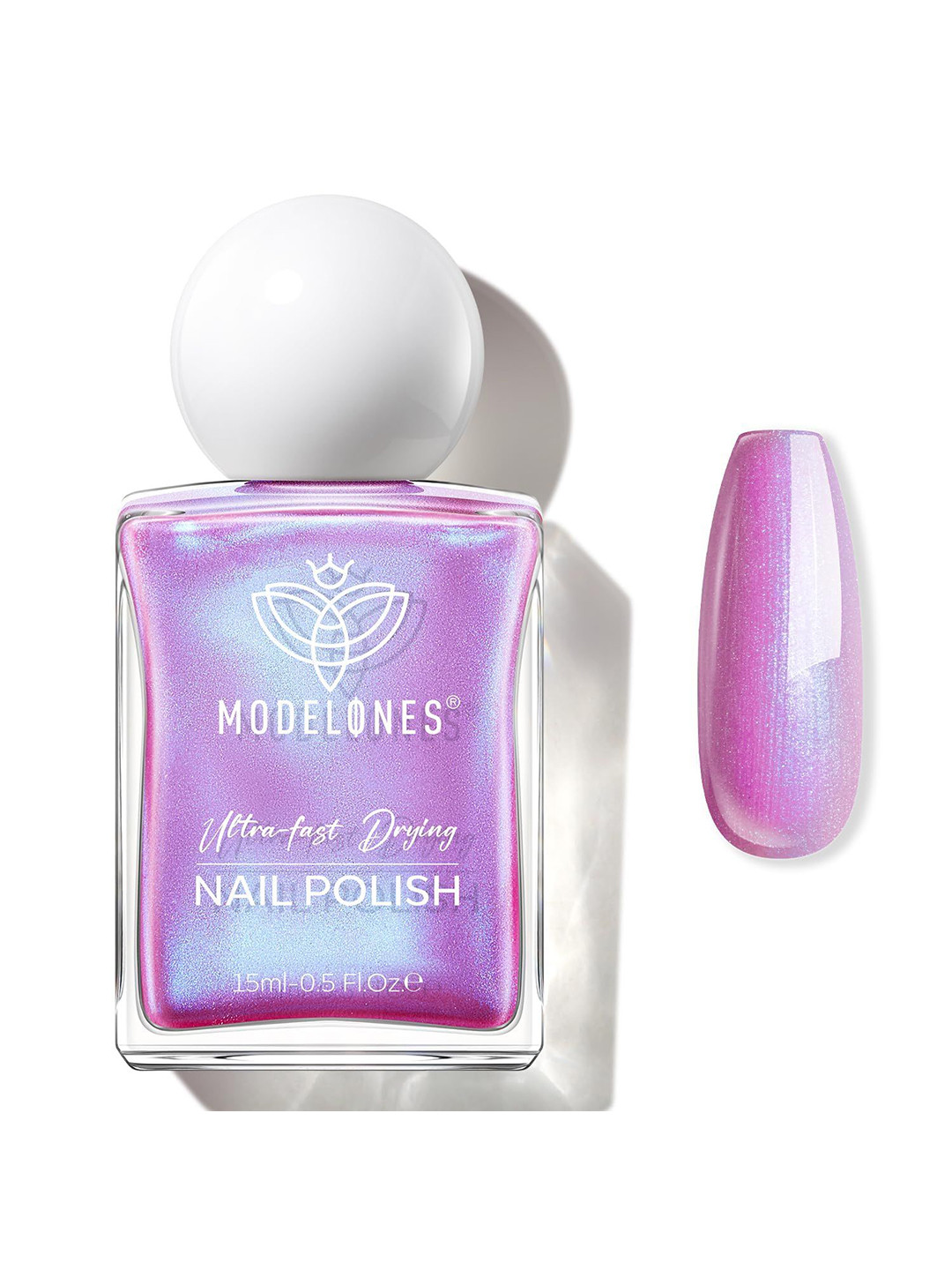 Modelones Ultra Fast Drying Nail Polish- 15 ml- Luna Rose