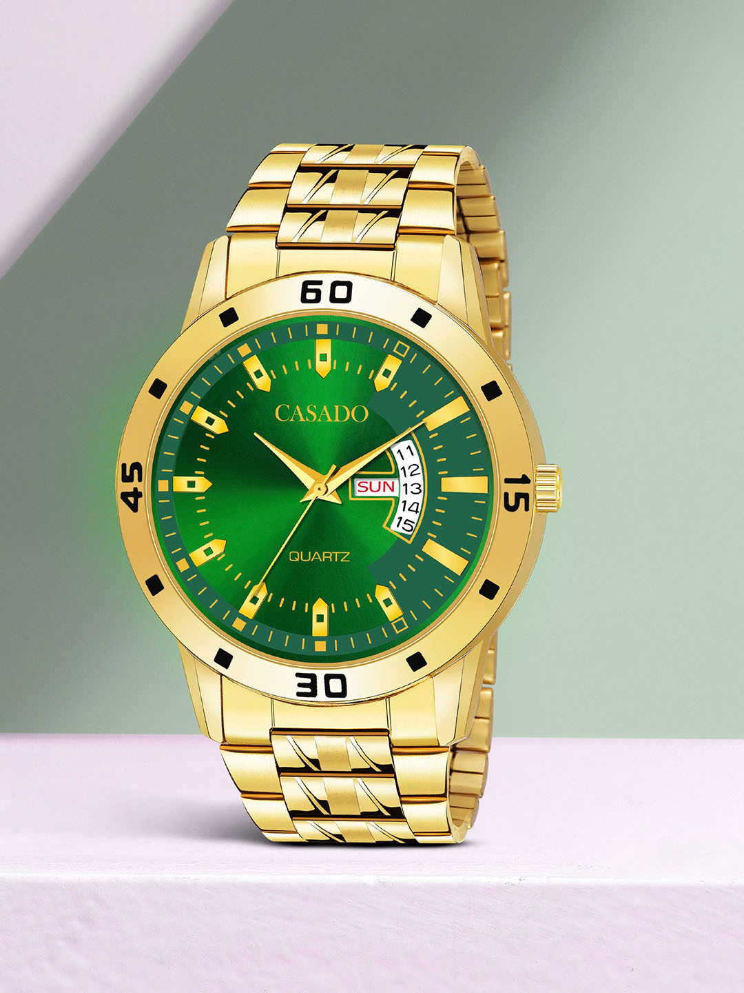 CASADO Men Analogue Watch CSD-372-GREEN-GOLD-DD