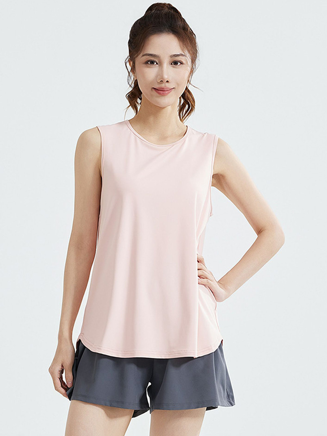 LULU & SKY Activewear Tank Top & Layered Shorts Co-Ords