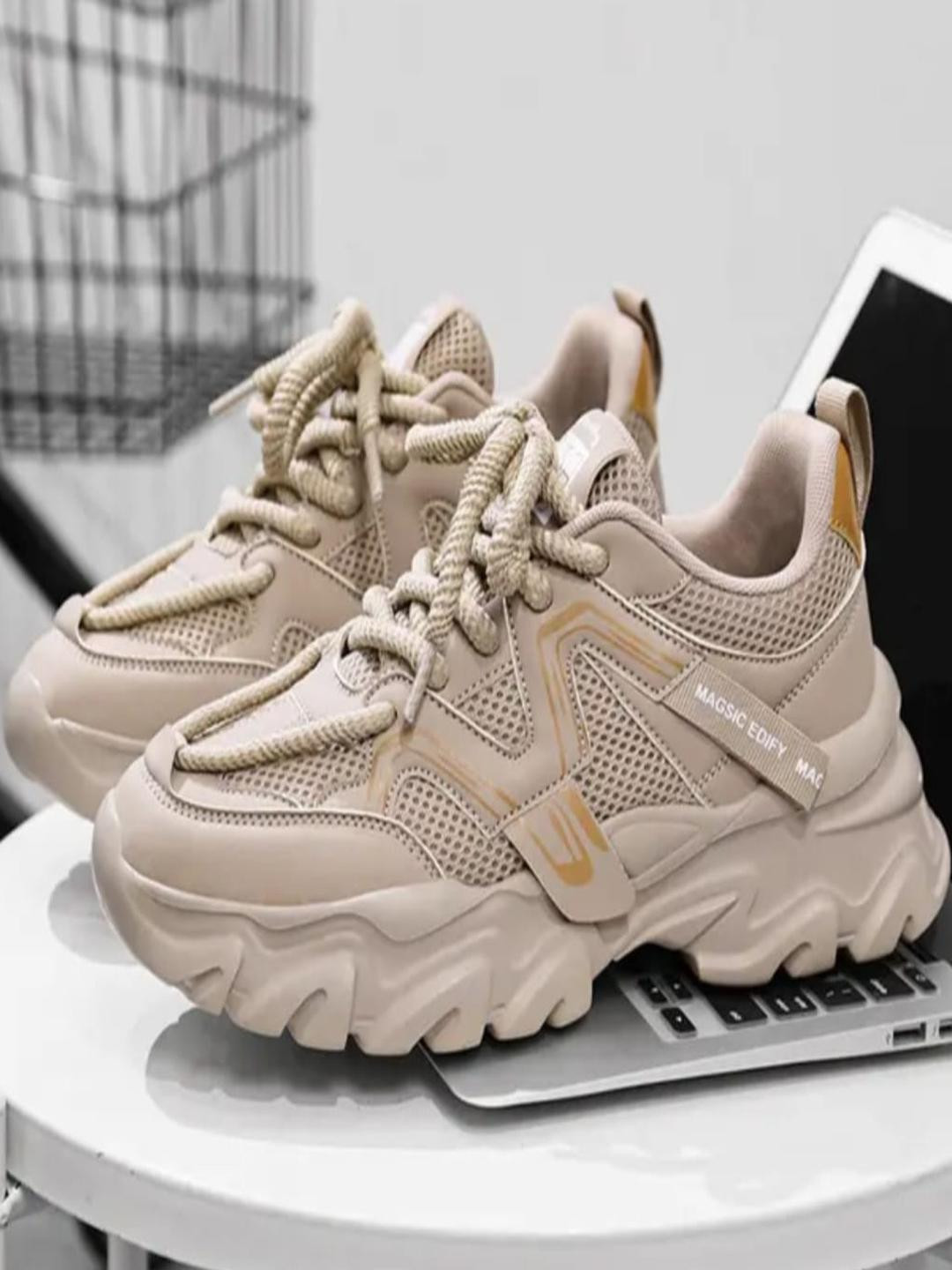 TIGONIS Men Tan Mesh Casual Shoes