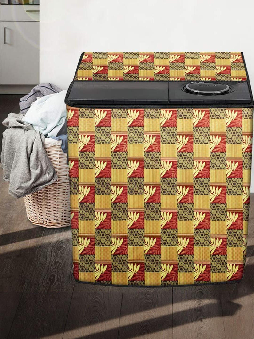 The Furnishing Tree Washing Machine Cover Surface Pattern Yellow Compatible for Whirlpool 7.2Kg Sem