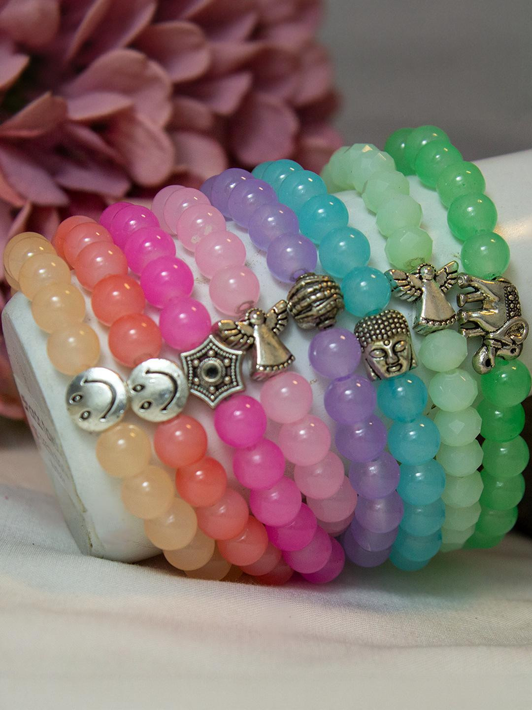 JFL - JEWELLERY FOR LESS Silver-Plated Plastic Bracelet