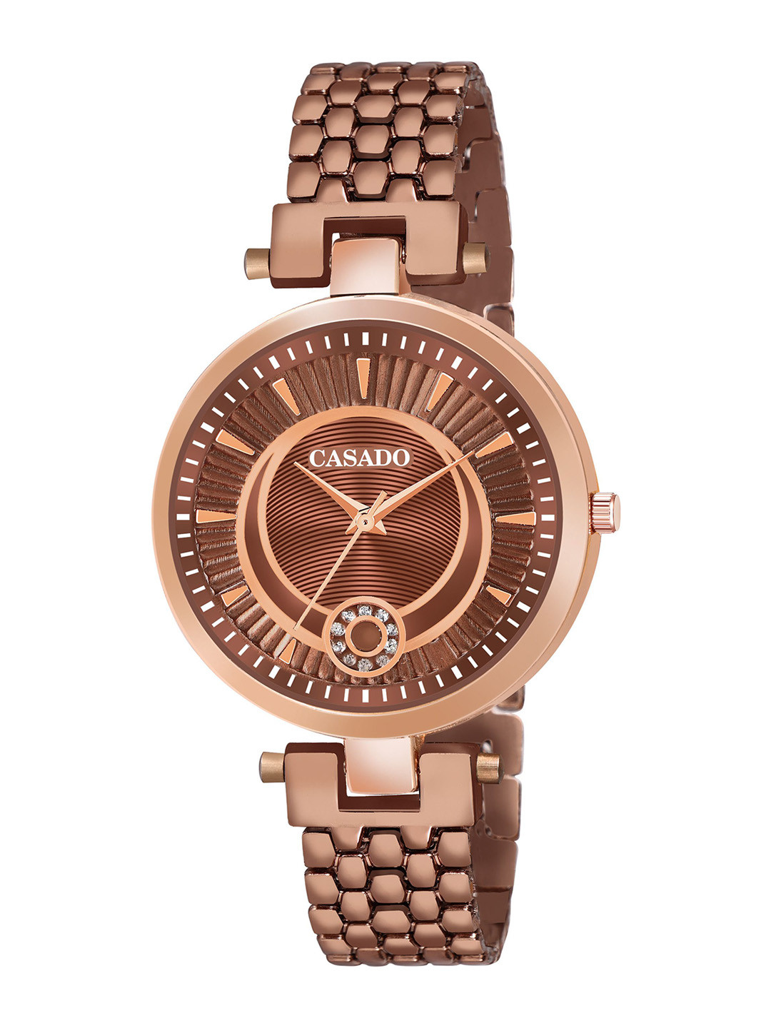 CASADO Men Dial & Stainless Steel Bracelet Style Straps Analogue Watch CSD-825-BROWN-BROWN