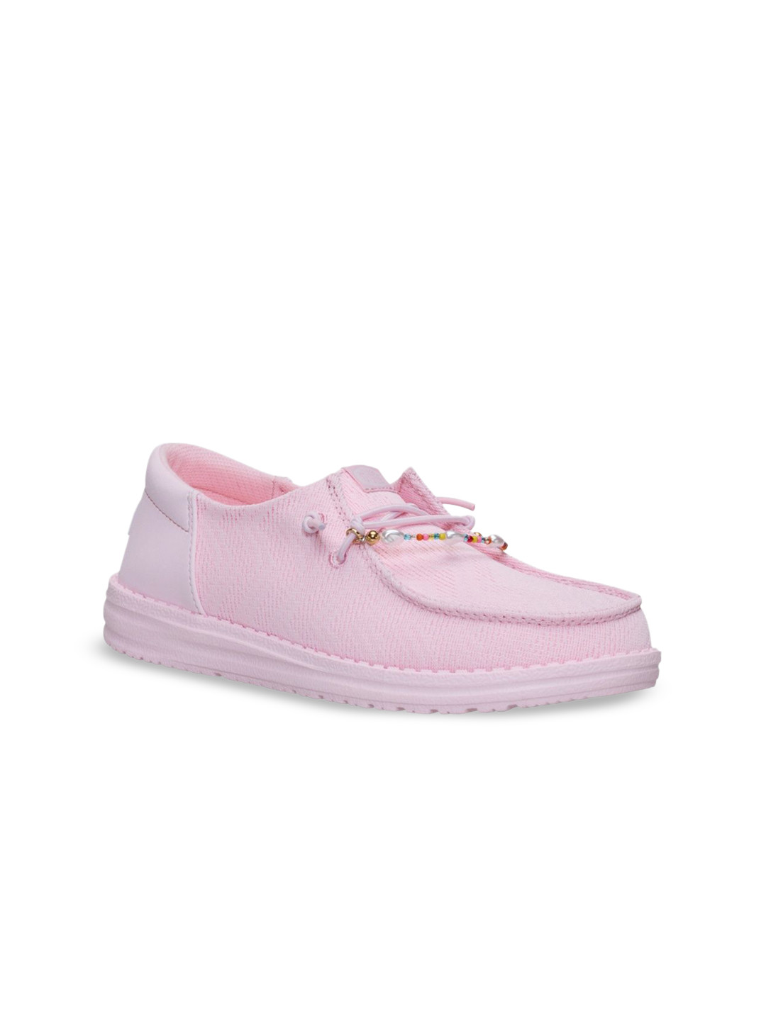 HEYDUDE Women Textile Round Toe Lightweight Slip-On Sneakers
