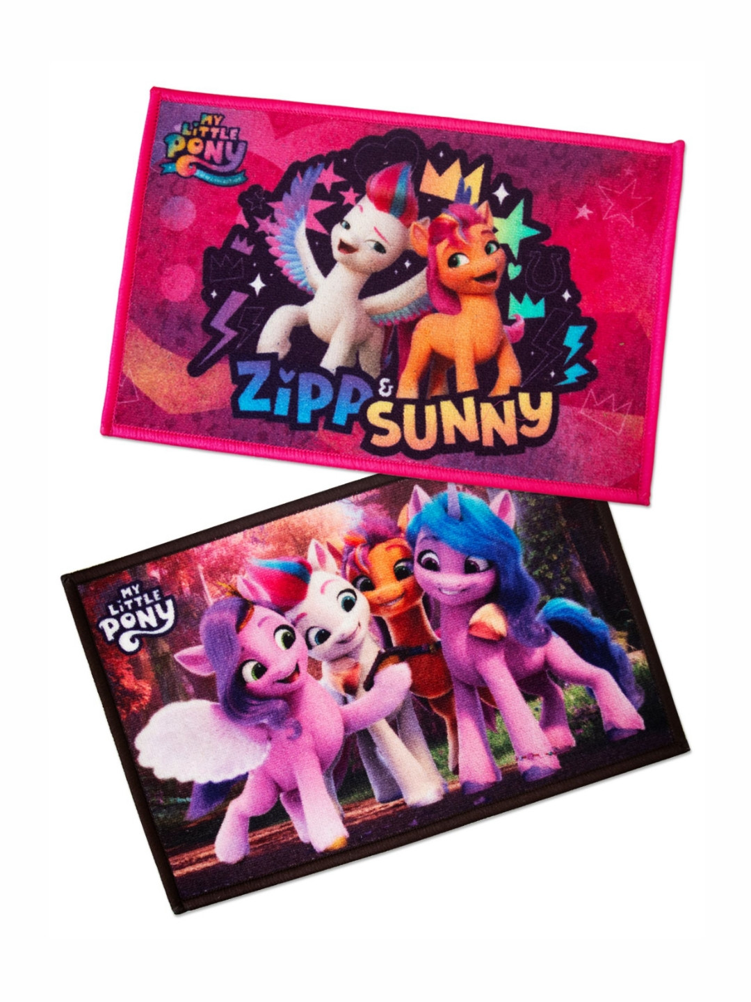 Athom Living 2-Pcs Blue & Pink My Little Pony Printed Anti-Skid Doormat