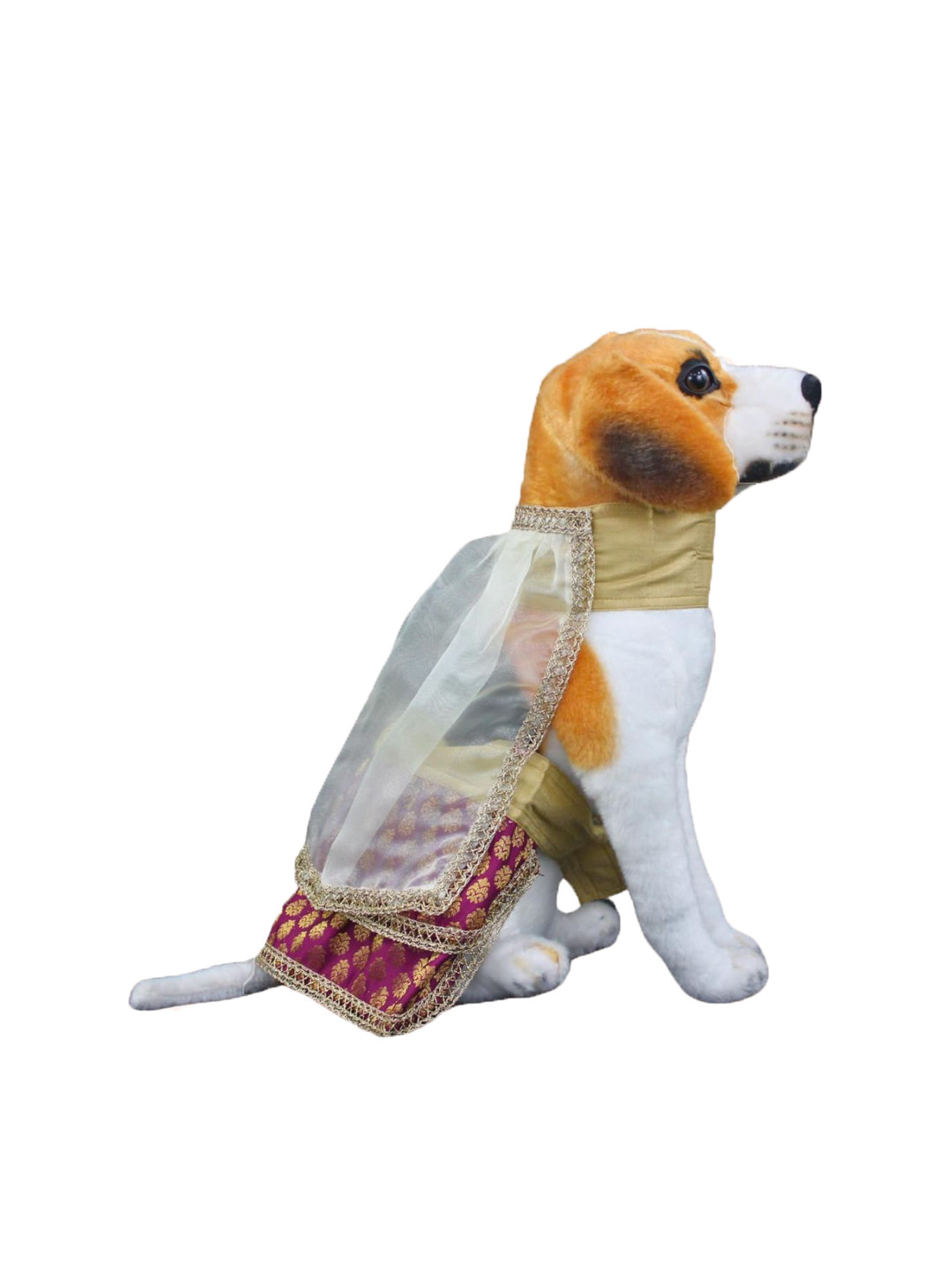 Lulala Female Dogs & Cats Embroidered Lehenga Choli With Dupatta