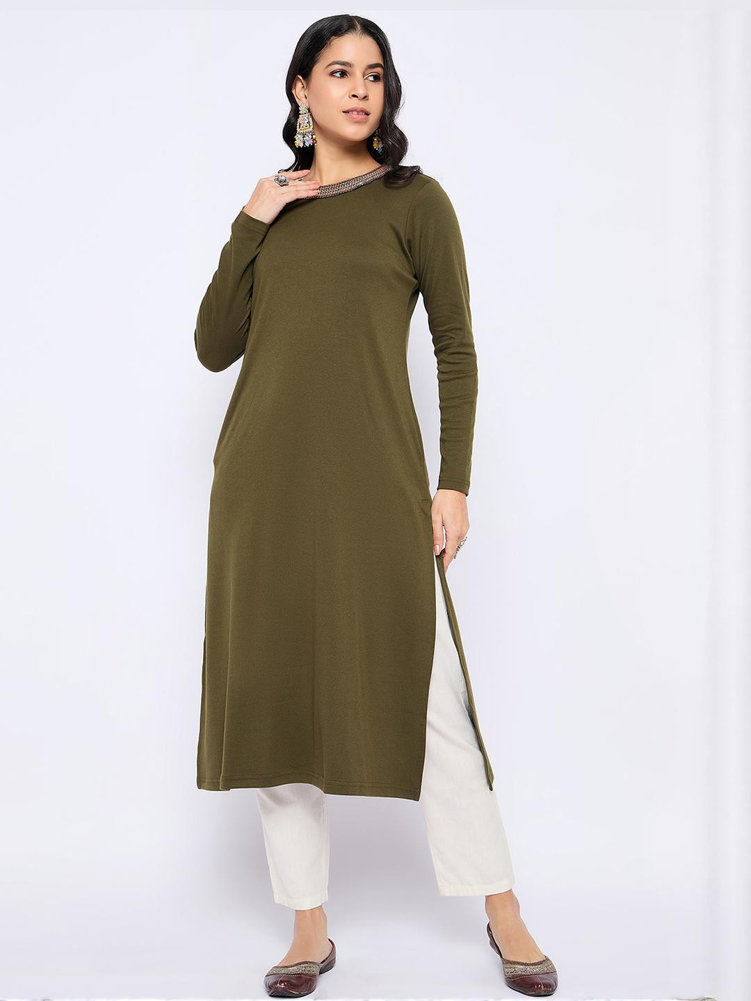 VIAZAA Women Acrylic A-Line Kurtas