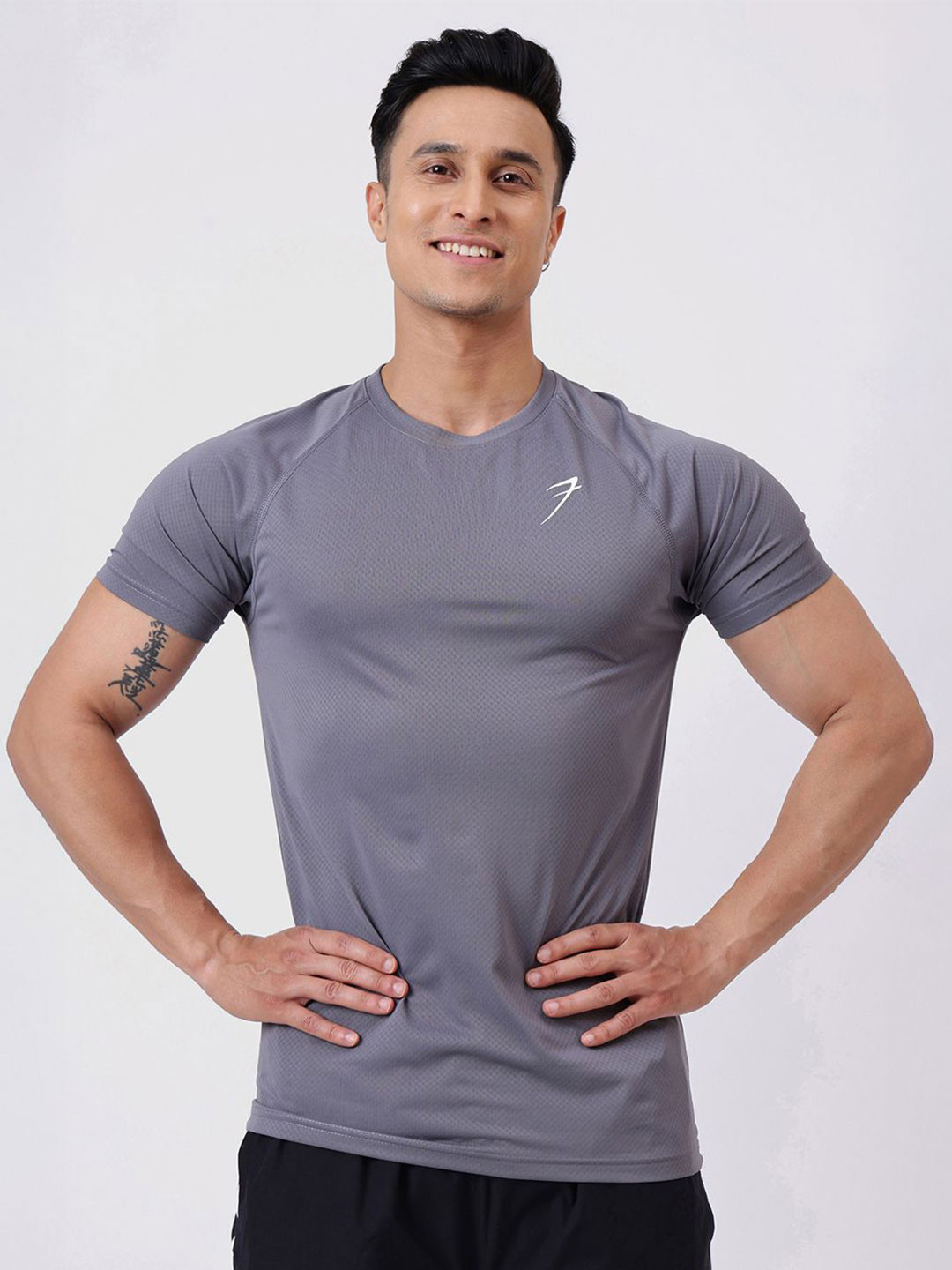 FUAARK 2Slate Anti Odour Breathable & Comfortable Slim Fit T-shirt