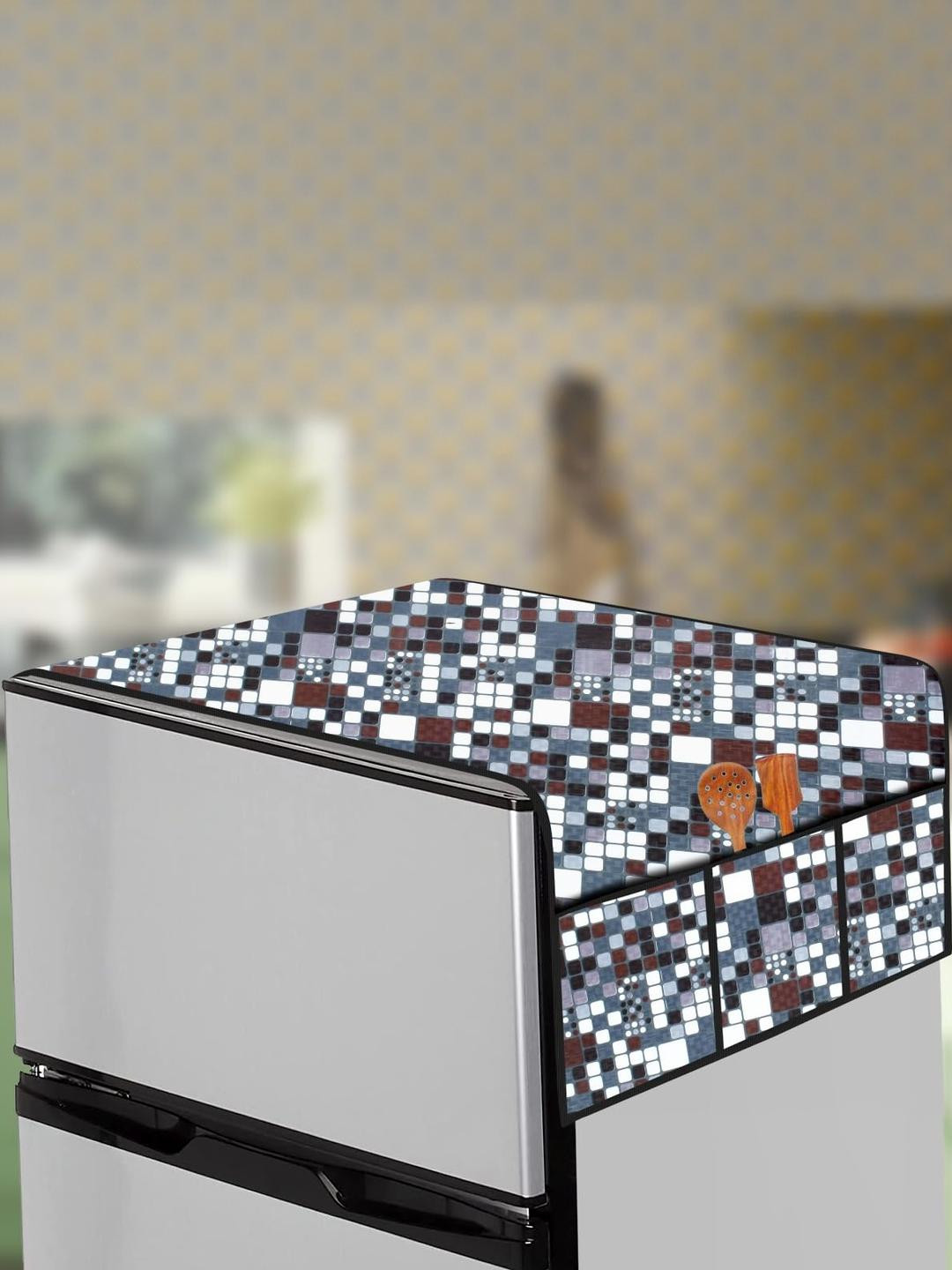 The Furnishing Tree Mutli Coloured Printed Washing Machine Appliance Cover