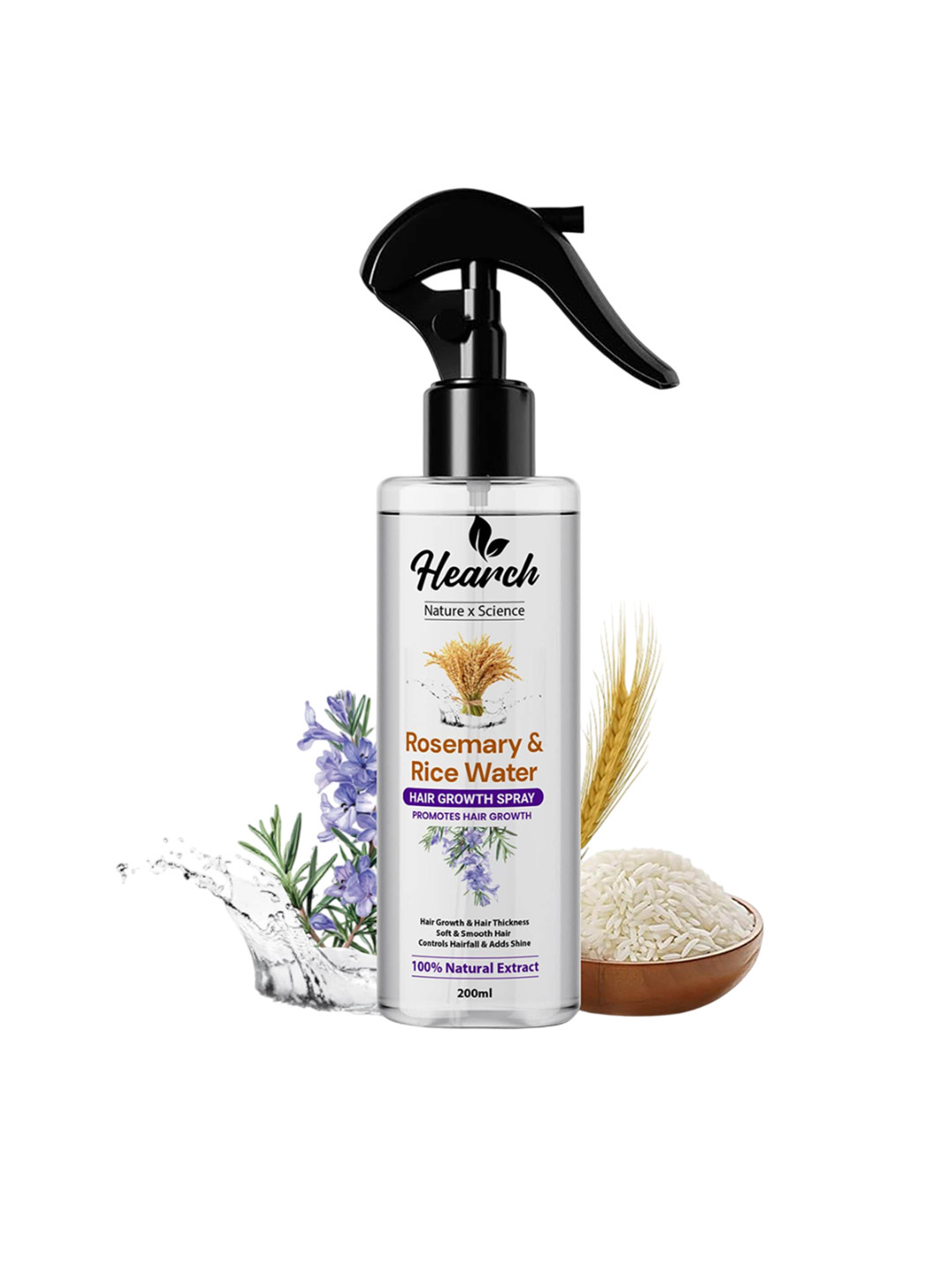 Hearch Rosemary & Rice Water Hair Growth Spray - 200 ml