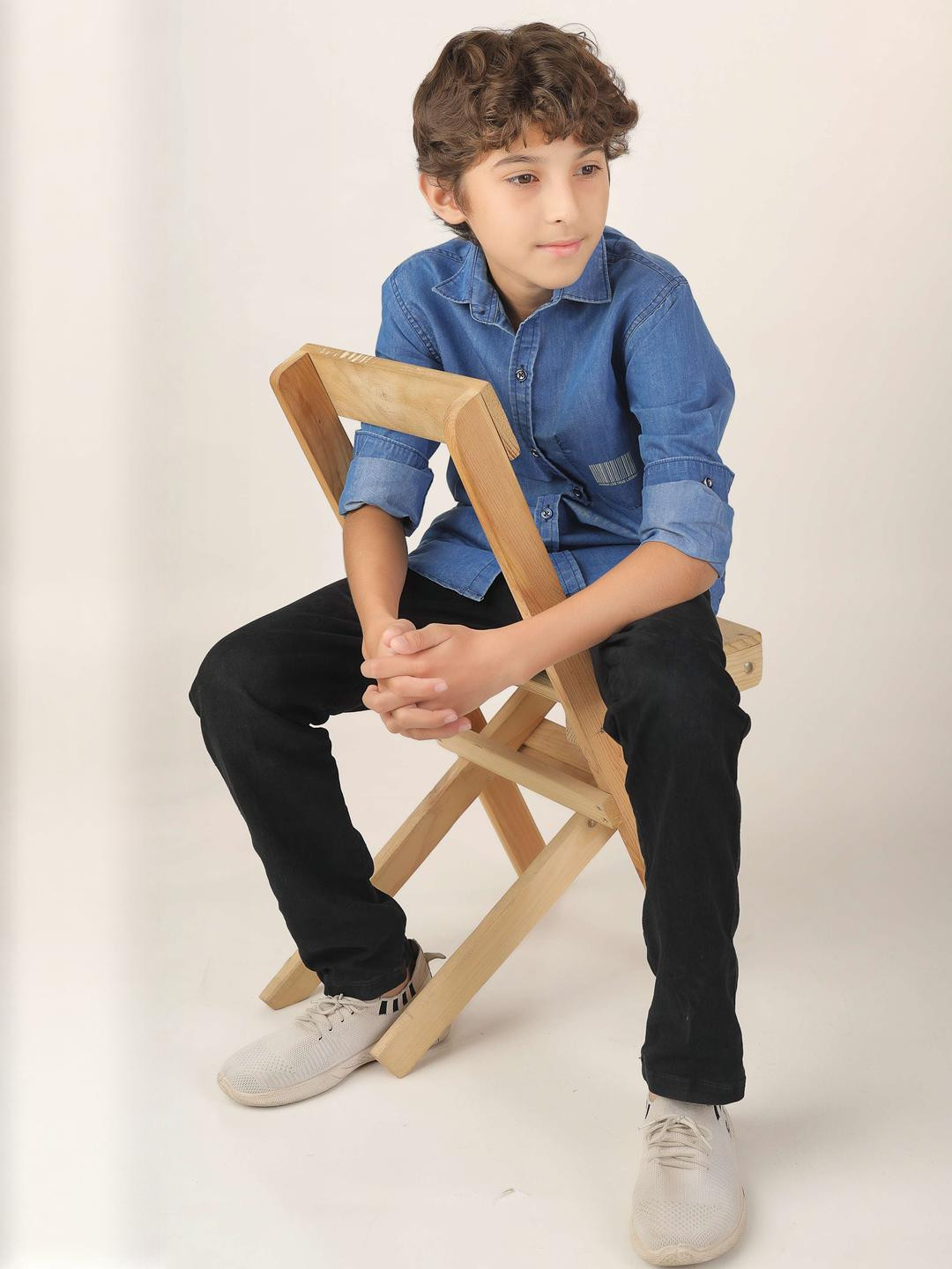 BEARSOUL Boys Denim Shirts