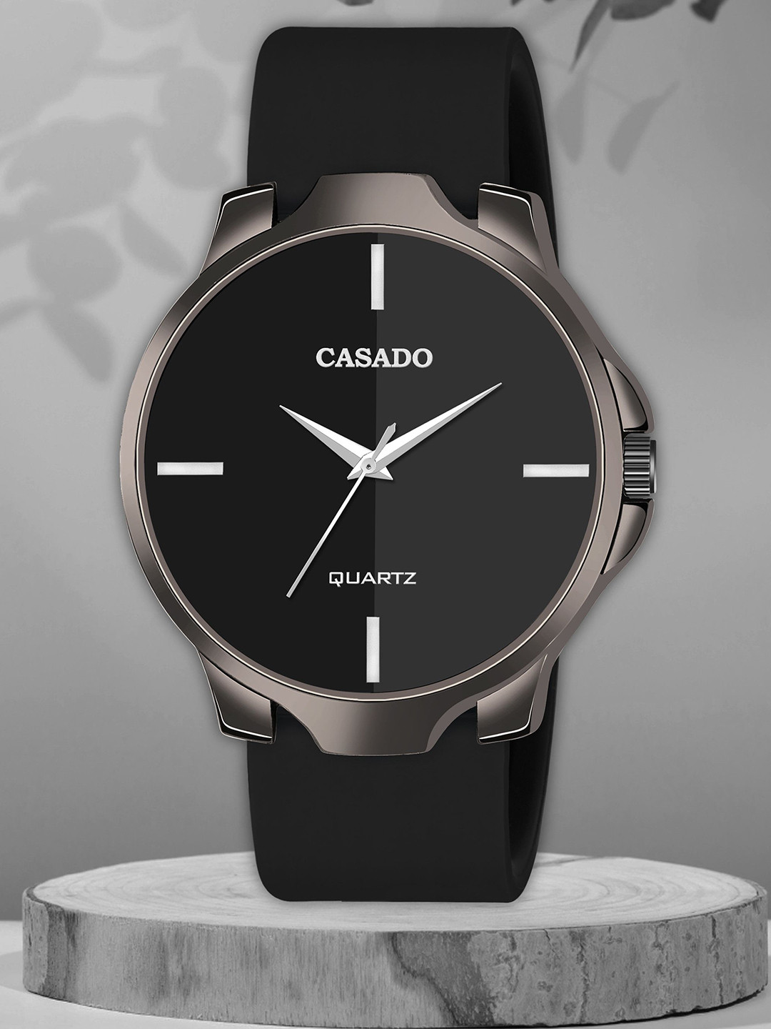 CASADO Men Round Dial & Regular Straps Analogue Watch CSD-642-BLACK-BLACK-SC