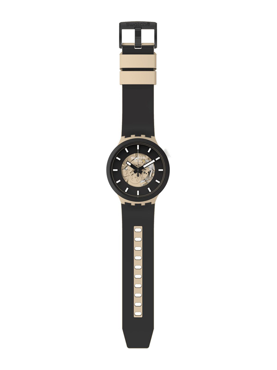Swatch Unisex Skeleton Dial & Straps Watch SB03C100