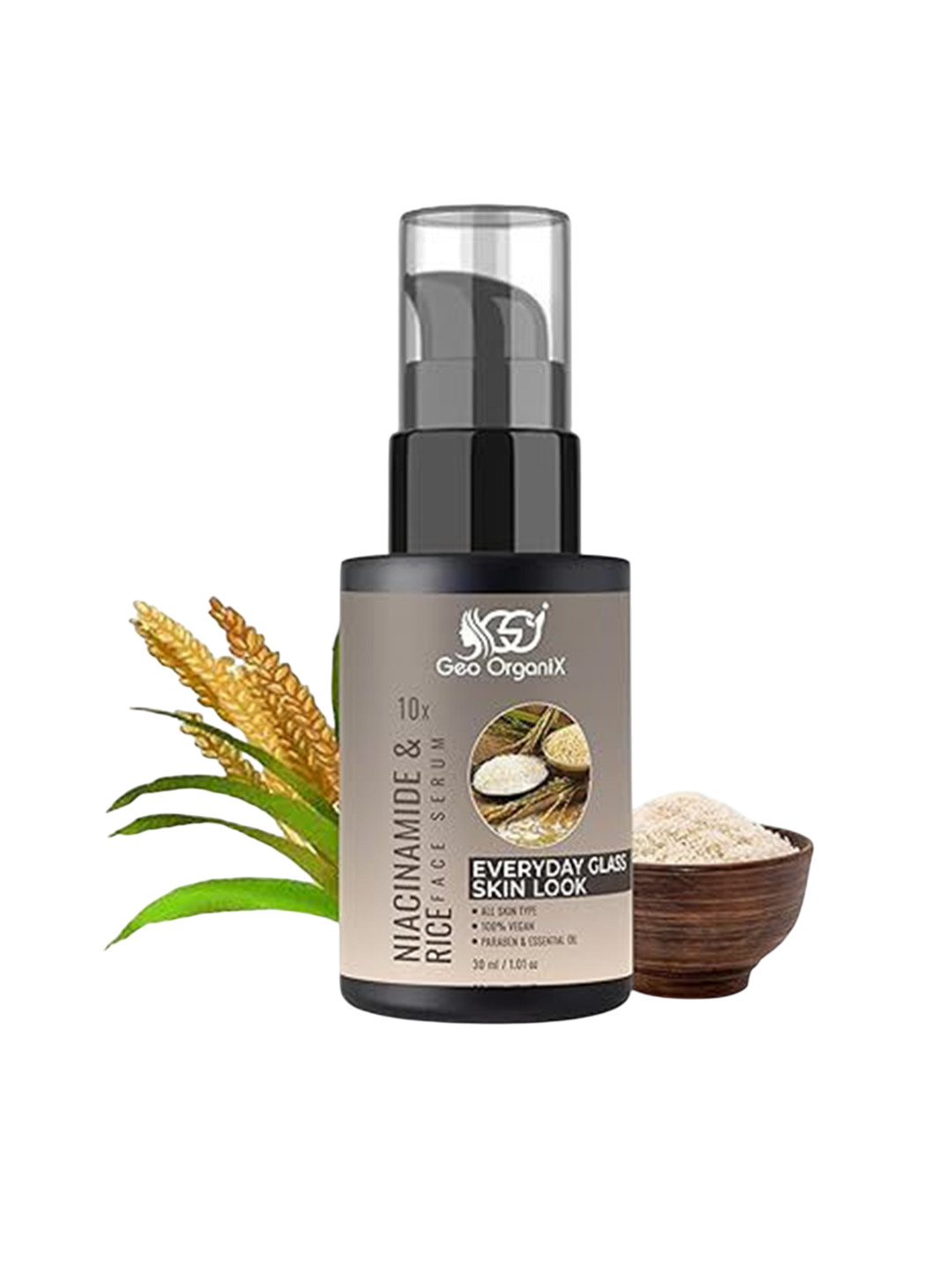 Geo OrganiX Niacinamide & Rice Face serum - 30 ml