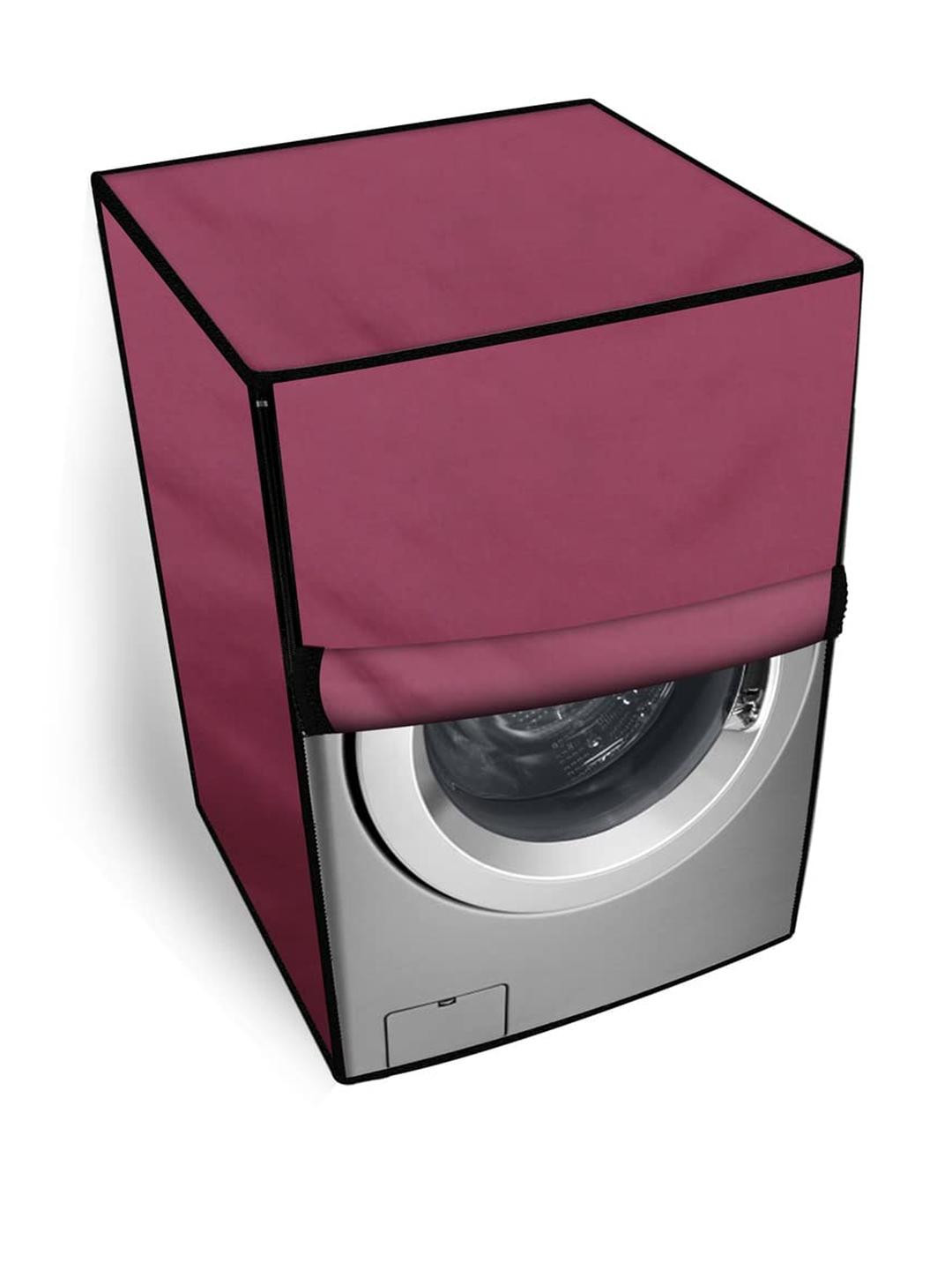 The Furnishing Tree Washing Machine Cover Maroon Compatible for LG 9 Kg Front Loading FHT1409SWS